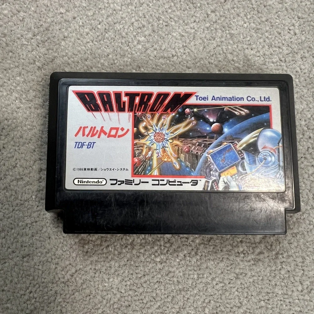 Nintendo Famicom Baltron Game Cartridge TDF-BT Toei Animation 1986 Japan Import